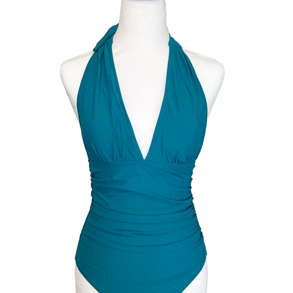 Cupshe Teal One-Piece Bathing Swimsuit